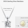 E Jewelry Women's Basic Solitaire Necklace with Round Cut Zirconia in 925 Sterling Silver White Crystal Pendant Chain Rhodium-Plated Image 3