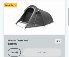 Pink moon 2 person dome tent