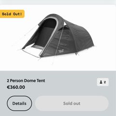 Pink moon 2 person dome tent