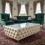 Chester Lux Premium Eco Leather Coffee Table  123 cm (Cream) Image 3