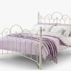 King size iron bed frame & memory foam mattresses