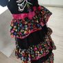 Sugar skull Halloween costume size 9-10 years old with headband included. Like new. Image 2