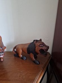 wooden lions