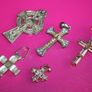 Collection of 5 Crosses Jesus Christian Onyx Zirconia Others 5cm , 3,5cm Image 10