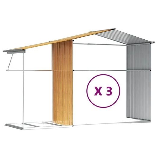 Garden Shed Green 277x365.5x179 cm Galvanised Steel