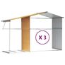 Garden Shed Green 277x365.5x179 cm Galvanised Steel Image 6