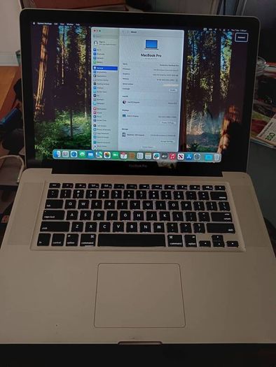 MacBook pro 16GB memory, 15 inch screen, 256GB SSD storage . Sequoia IOS 15.1  power supply 85 watts   . Video card Intel 4000 HD 2.6 Ghz CPU quad core