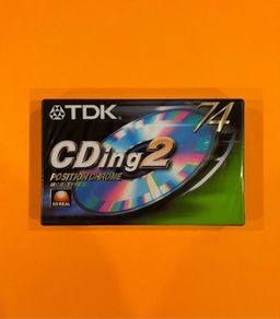 TDK CDing2 74 Black Chrome Cassette Tape Brand New Sealed