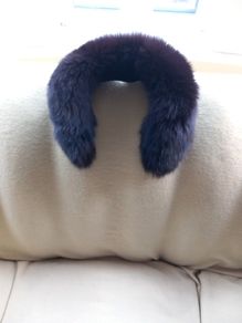 Fox Fur Collar Black (Genuine Fur) Excellent Condition