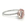 Solitaire ring,  pink lab diamond 3ct Image 3
