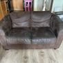Two 2 seater couches in brown suede Image 3