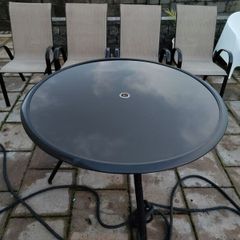Outdoor table with chairs