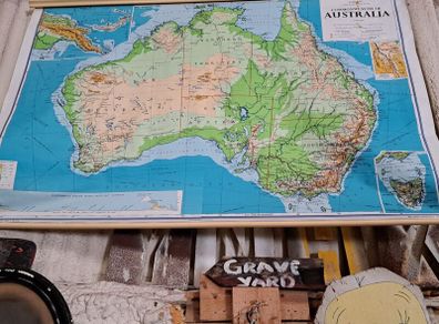 Large Vintage  Map
