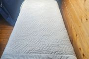 Grey velvet kingsize bedspread / throw