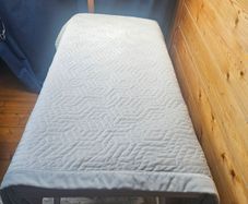 Grey velvet kingsize bedspread / throw