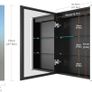 50 x 70 cm LED Lighted Bathroom Medicine Cabinet with Mirror, Defogger, Dimmer, 3 Color Light Makeup Mirror, Easy to Install, Wall Mounted Medicine Cabinet without Socket & USBs Image 2