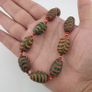 Antique Venetian Style Feather Desgin & Venetian WhiteHeart Glass Beads Necklace Image 9