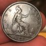 1863 One Penny Victoria Image 2