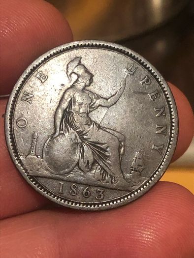 1863 One Penny Victoria