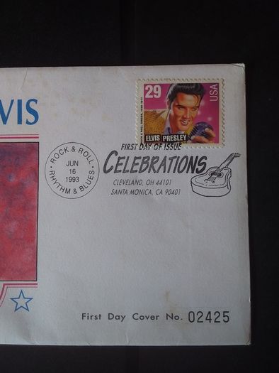 Vintage 1993 Elvis Presley 5 Dollar Coin and Stamp Commemorative First Day Cover (PNC)