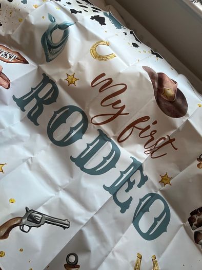 My first rodeo large birthday backdrop