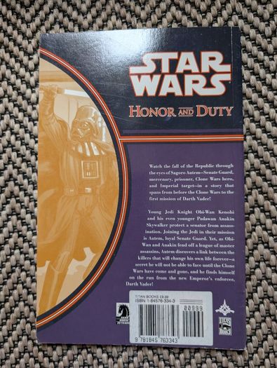 Star Wars Honor and Duty Ryder Windham Paperback Darth Vader Clone Wars EU Legends OOP