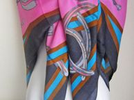 main image for ad Pink Large Ladies Light Scarf Wrap Shawl Kerchief with Horse Hooves Riders Print