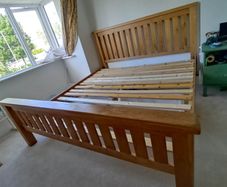 Super king size oak bed