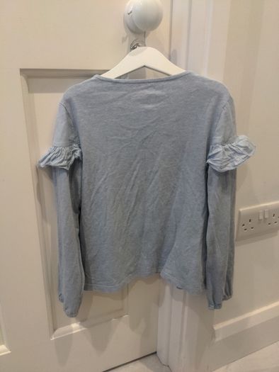 NEXT girls denim effect top