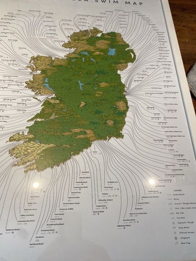 Irish swim map