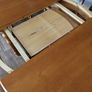 Oak dining table with 6 chairs. Image 3