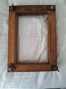 antique tennis raquet press