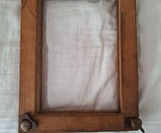 antique tennis raquet press
