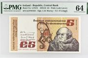 Ireland | 1981 | 5 Pounds | P.71c | Lef 787331 | Pmg Graded | Unc