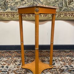 Vintage Marble Top Plant Stand or Side Table