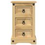 Bedside Cabinet Corona 35x32.5x58 cm Solid Wood Pine Image 4