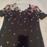 Elegant black floral midi dress for crossdresser Image 2