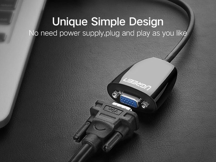 Ugreen Premium 1080P HDMI (Male) to VGA (Female) Video Cable Converter Gold Plated Adapter (Brand New/Warranty)