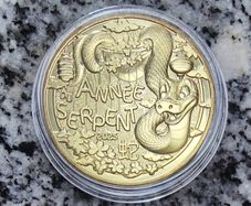 France 0.25 Euro Uncirculated Coin 2024 - Year of the Snake - Chinese Calendar