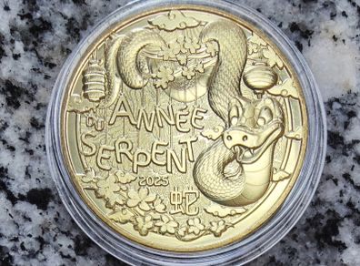 France 0.25 Euro Uncirculated Coin 2024 - Year of the Snake - Chinese Calendar