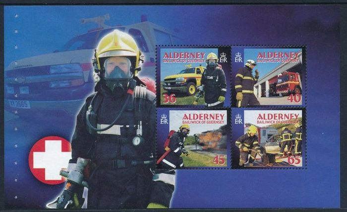 2004 Alderney Community Services Part 4 Fire Services Stamp Booklet Mint Never Hinged (MNH)
