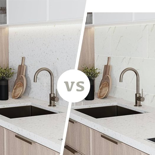 White Tile Stickers 60x30cm/10pcs, Peel and Stick Marble Wall Tiles for Bathroom Kitchen Backsplash Waterproof Removable