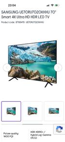 70-inch TV in pristine condition