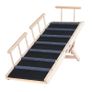 Dog Ramp, Folding Pet Ramp for Bed, Adjustable Dog Ramp for Small, Large, Old Dogs & Cats, Wooden Pet Ramp Image 4