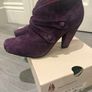 Purple suede ankle boots Image 8