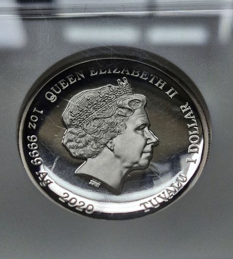 PF 69 Ultra Cameo 2020 Tuvalu James Bond 007 High Relief 1oz Silver Proof Low Mintage Coin