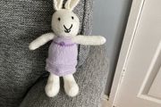 Hand knit rabbit