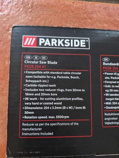 Parkside Circular saw blade 254mm
