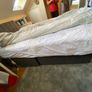 Grey double bed and mattress Image 4