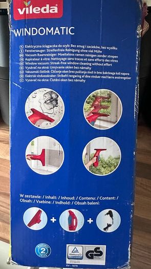 Vileda Windomatic Window Vacuum Cleaner + Spray Red